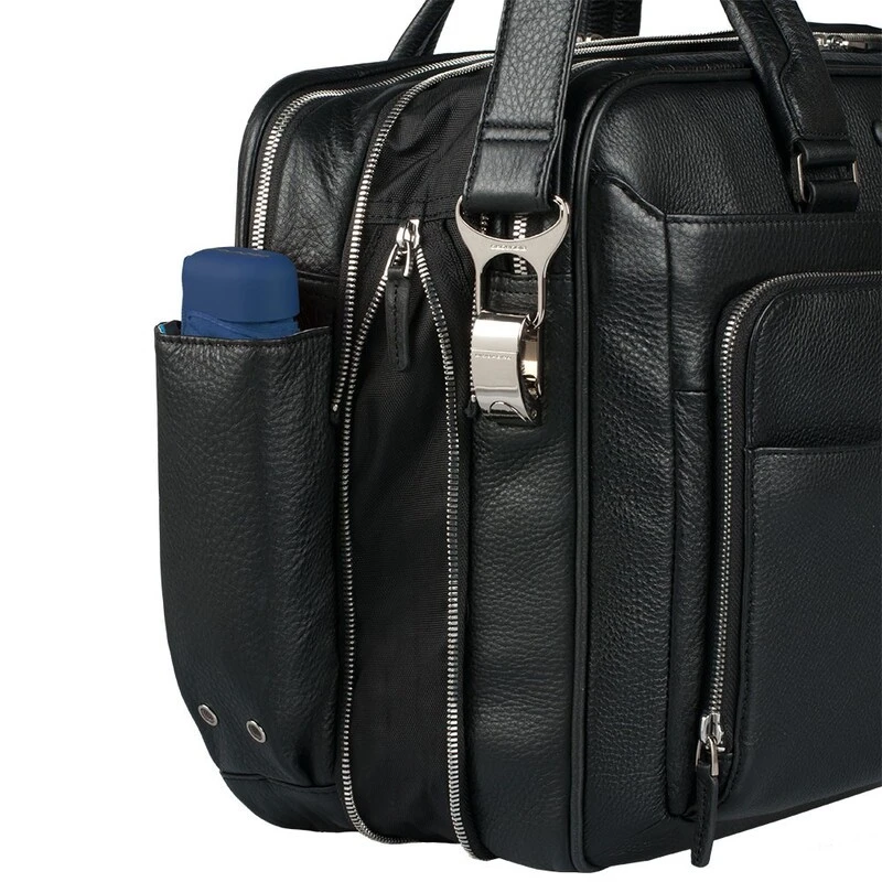 Бизнес чанта Piquadro Modus за iPad®Air/Air2 с две отделения и разширение, черен цвят